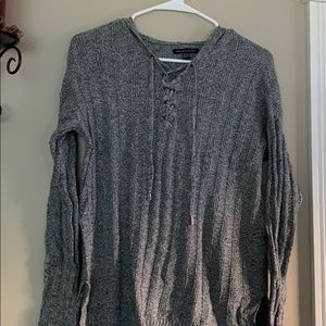 Hooded grey sweater